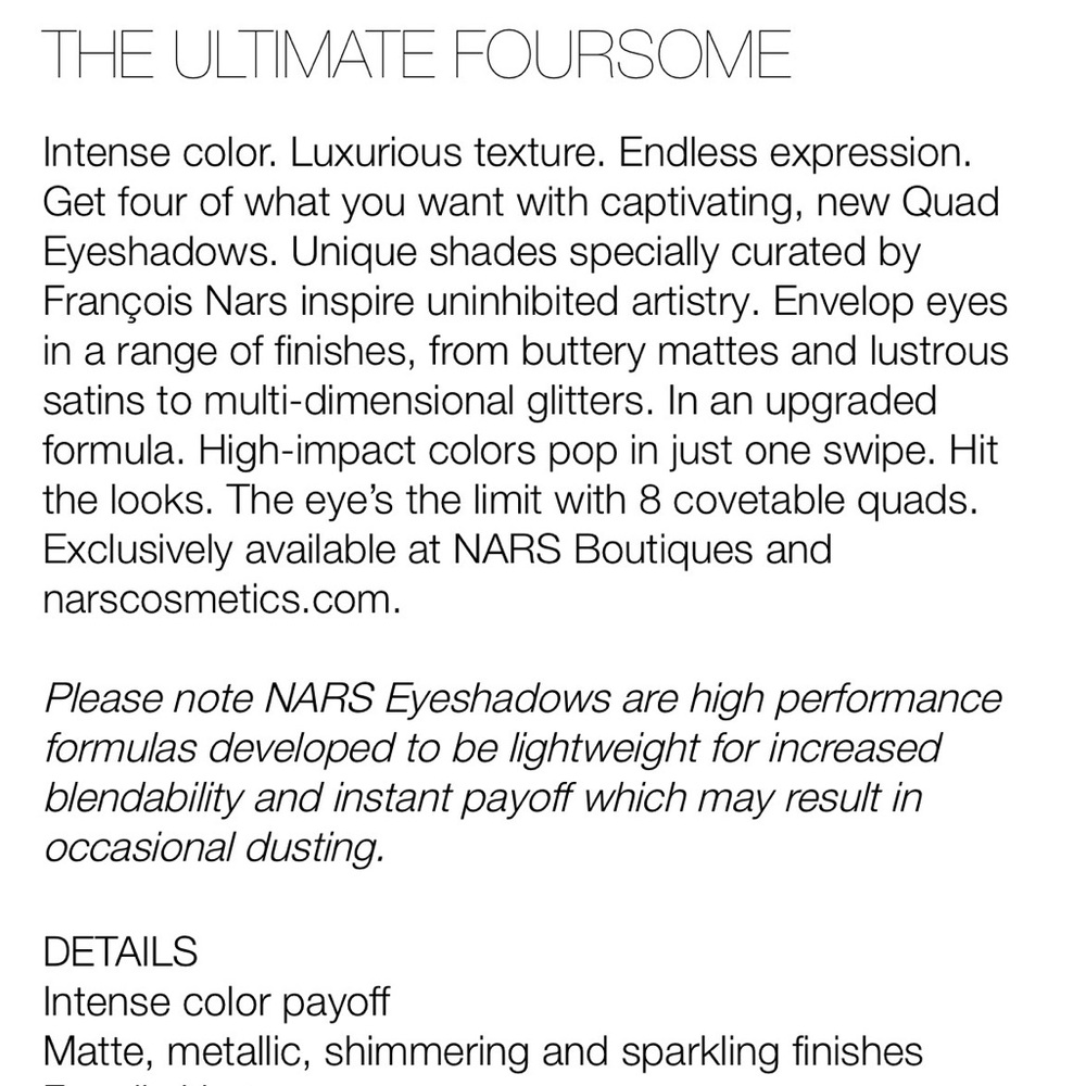 NEW NARS Bold Blue and Green Eyeshadow Quad in Moskova - Picture 6 of 9